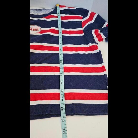 VANS Women's Striped Cropped Tee - Red, Navy & White Size Medium - Picture 7 of 7